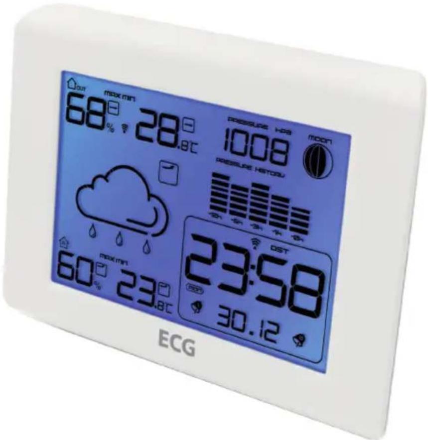 68 max min 28.8°C pressure hrs 1008 moon pressure history 23:58 23.8°C 60 max min 23.8°C 30.12 ECG