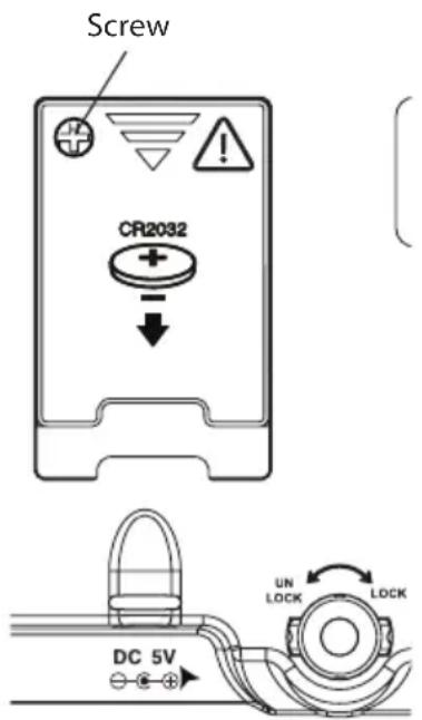 Screw CR2032 UN LOCK LOCK DC 5V
