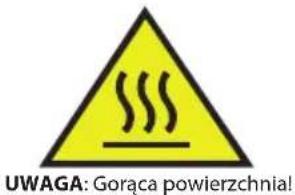UWAGA: Gorąca powierzchnia!