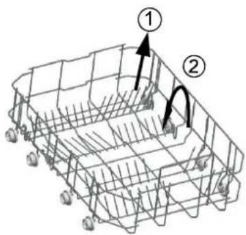 ECG EDF 4516 QA+ - Folding tines of the upper and bottom baskets - 1