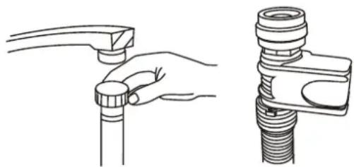ECG EDF 4516 QA+ - CONNECTING THE WATER SUPPLY HOSE - 1