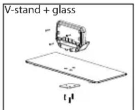 V-stand + glass