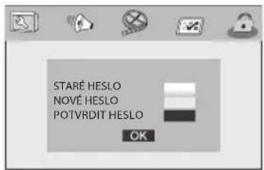 STARÉ HESLO NOVÉ HESLO POTVRDIT HESLO OK
