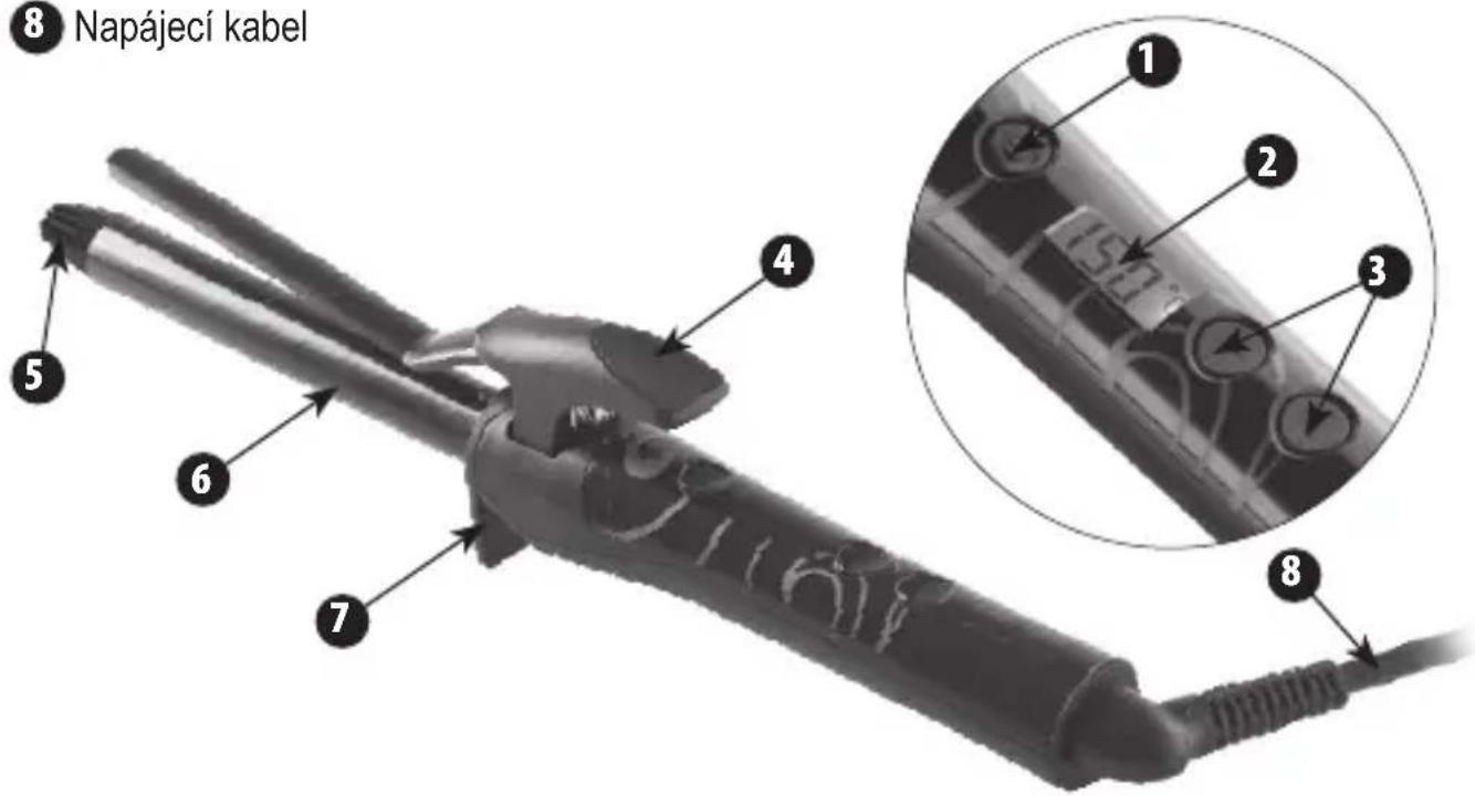 8 Napájecí kabel 1 2 3 4 5 6 7 8