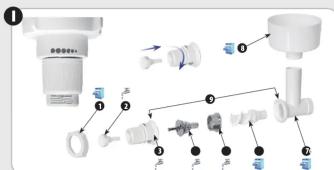 Diagram of a medical or laboratory device with labeled components and directional arrows indicating flow or movement.