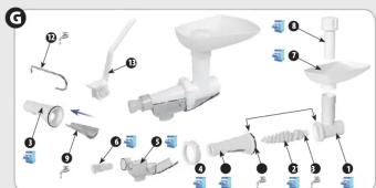 Technical diagram of a medical device with numbered components for identification and assembly reference.