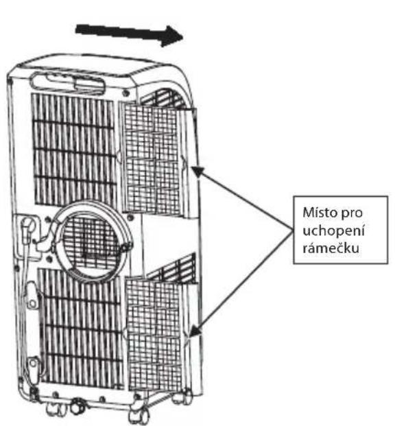 Misto pro uchopení rámečku
