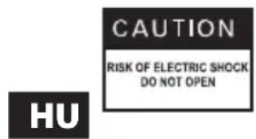 CAUTION RISK OF ELECTRIC SHOCK DO NOT OPEN HU