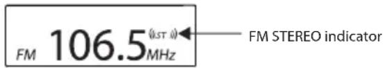 FM 106.5 (kst i) MHz FM STEREO indicator