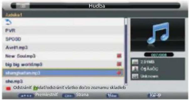 Hudba /udaka1 PVR SPOSO Avril1.mp3 New Soul.mp3 big big world.mp3 shanghuartan.mp3 she.mp3 Odstránít Pridat'odstránít všetko do/zo zoznamu skladieb 2.91MB Čp'AaČiC Unknown Vstup