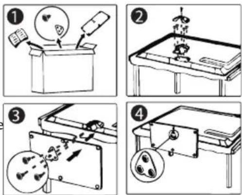 ECG 40 LED 722 PVR - Instructions for assembling the stand - 1