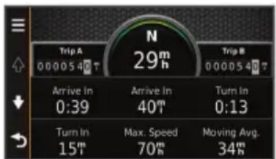 GARMIN Nuvi 3597T - Zobrazení informací o cestě - 1