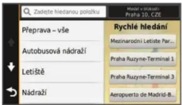 GARMIN Nuvi 2577T - Vyhledávání v kategorii - 1