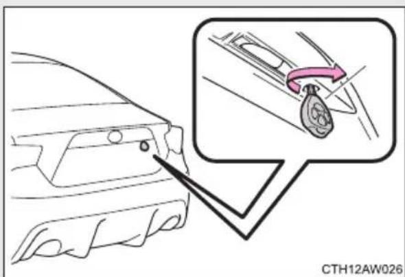 SUBARU BRZ (2016) - ■ Opening the trunk lid from outside the vehicle - 1