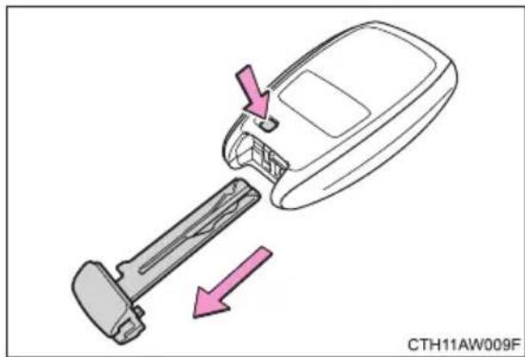 SUBARU BRZ (2016) - Using the mechanical key (vehicles with a keyless access with push button start system) - 1