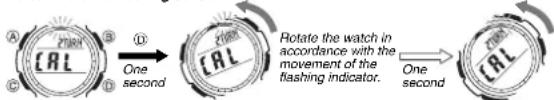 CASIO SGW100-2B - To calibrate the bearing sensor - 1