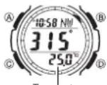 CASIO SGW100-2B - To take a temperature reading - 1