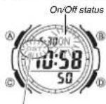 CASIO SGW100-2B - To toggle the Timekeeping Mode time between DST and Standard Time - 1