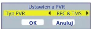 ECG DVT 980 HD PVR - Ustawienia PVR: REC&TMS/Nagrywanie/TimeShift - 1