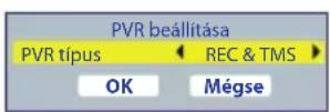 ECG DVT 980 HD PVR - PVR beállítása: REC&TMS/Felvétel/Timeshift - 1
