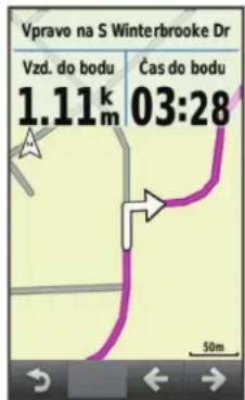 Vpravo na S Winterbrooke Dr Vzd. do bodu 1.11 k m Čas do bodu 03:28 50m