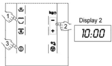 1 ~ 3 ① kg - + 2 Display 2 10:00