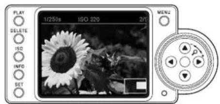 PLAY 1/250s ISO 320 2/1 DELETE ISO INFO SET MENU