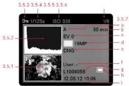 3.5.3 3.5.4 3.5.5 3.5.6 D= 1/125s ISO 320 1/9 3.5.7 3.5.2 3.5.1 A 50 mm EV 0 18MP DNG User: - L1000058 12.05.12 10:06 a b c d e f g h i