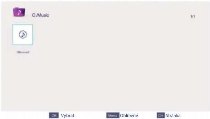 C:/Music 1/1 1000ms.p0 OK Vybrat Menu Oblíbené CH Stránka