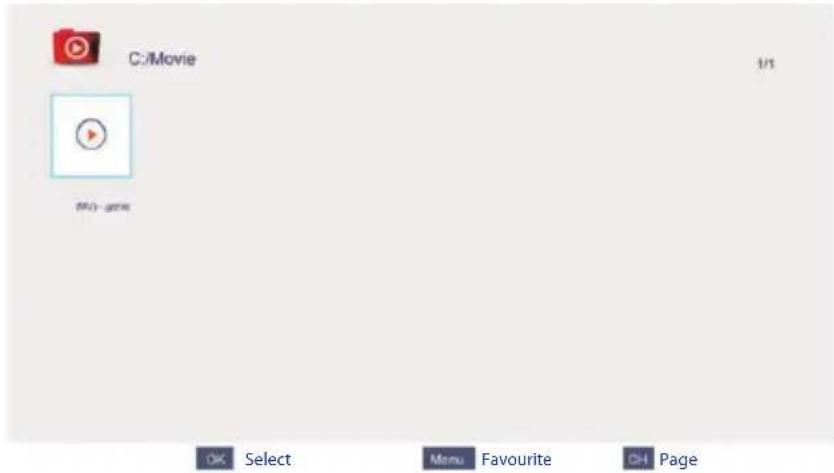 C:/Movie 1/1 Movie - movie OK Select Menu Favourite CH Page