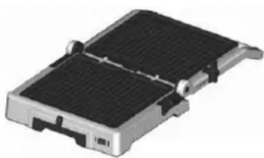 ECG KG 300 deluxe - Otvorenie grilu do BBQ režimu: - 1