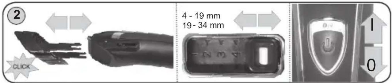 2 4 - 19 mm 19 - 34 mm I 0