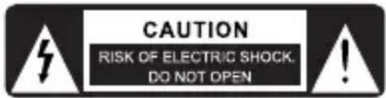 CAUTION RISK OF ELECTRIC SHOCK. DO NOT OPEN