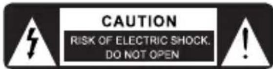 CAUTION RISK OF ELECTRIC SHOCK. DO NOT OPEN