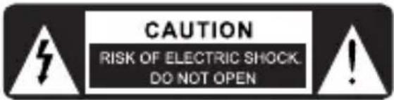 CAUTION RISK OF ELECTRIC SHOCK. DO NOT OPEN