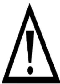 Warning symbol image with exclamation mark inside triangle