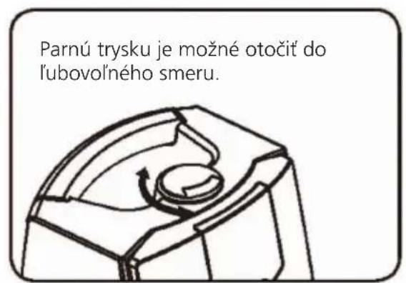 dISPIEj Indikácia dochádzajúcej vody Automatický režim Tichý režim Časovač AUTO WATER HEATING 88% TIME INDIKÁCIA množstva pary INDIKÁCIA ohrevu Číselný displej Kontinuálna prevádzka