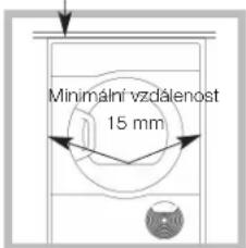 Minimální vzdálenost 15 mm