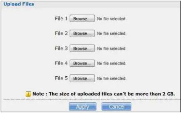 ZYXEL NAS520-4T - Share Browser Screen - 2