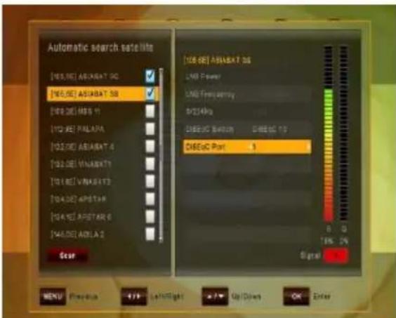 BENsat 290IR-PVR - 1 Automatické hledání satelitů - 1