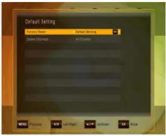 BENsat 290IR-PVR - Tovární nastavení - 1
