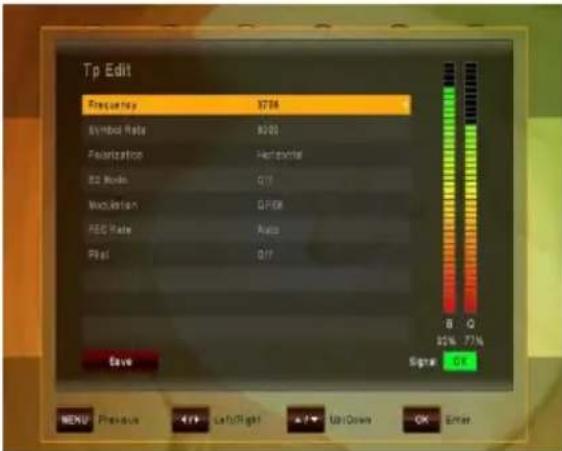 BENsat 290IR-PVR - 3 Upravit' zoznam TP - 2