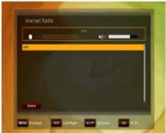 Internet Radio Stage 402 Scene MENU Preview 40% Left/right > 7% Right/Sales OK PLAY
