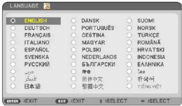 NEC NP-M333XS - To select a menu language, follow these steps: - 1