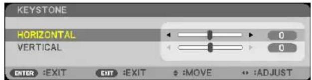 KEYSTONE HORIZONTAL VERTICAL 0 0 EXIT :EXIT EXIT :EXIT :MOVE :ADJUST