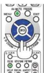 AV-MUTE PASEE MENU EXIT OFFROOM PAGE L-CLK CLK ECO KRISTINE PETREE HELP FOCUS ASPECT VOL