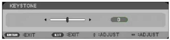 KEYSTONE 0 ENTER :EXIT EXIT :EXIT ←:ADJUST ↔:ADJUST