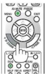 AV-MUTE FREEZE MENU EXIT + DIMON + PAGE L-UP R-CLOCK ECO FUTURE HELP FOCUS ASPECT VOL