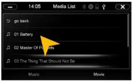 14:05 Media List go back 01 Battery 02 Master Of Pupets 03 The Thing That Should Not Be Music Movie