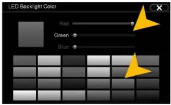LED Backlight Color Red Green Blue